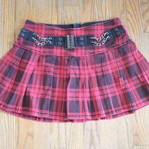 Tripp, red plaid skirt, small